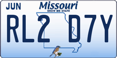 MO license plate RL2D7Y