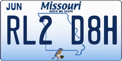 MO license plate RL2D8H