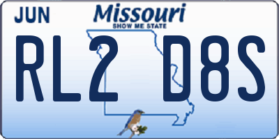 MO license plate RL2D8S
