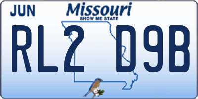 MO license plate RL2D9B