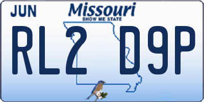 MO license plate RL2D9P