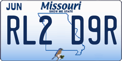 MO license plate RL2D9R