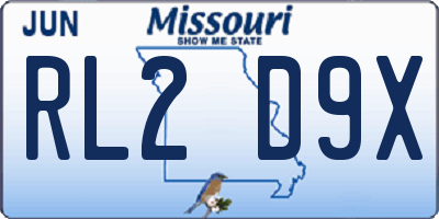 MO license plate RL2D9X