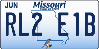 MO license plate RL2E1B