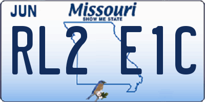 MO license plate RL2E1C