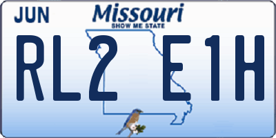 MO license plate RL2E1H