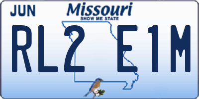 MO license plate RL2E1M