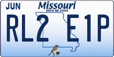 MO license plate RL2E1P