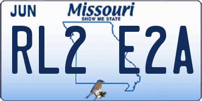MO license plate RL2E2A