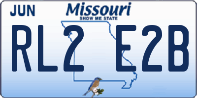 MO license plate RL2E2B