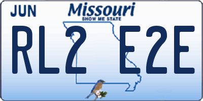 MO license plate RL2E2E