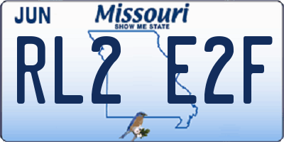MO license plate RL2E2F