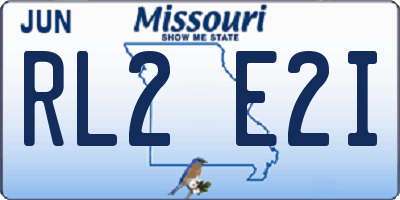 MO license plate RL2E2I