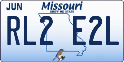 MO license plate RL2E2L