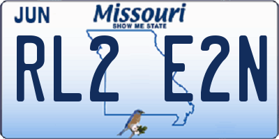 MO license plate RL2E2N