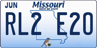 MO license plate RL2E2O