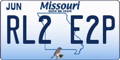 MO license plate RL2E2P
