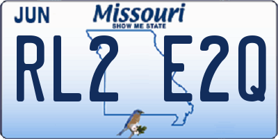 MO license plate RL2E2Q