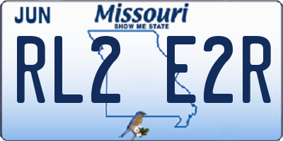 MO license plate RL2E2R