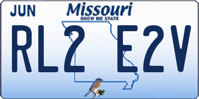 MO license plate RL2E2V