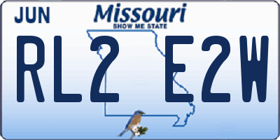MO license plate RL2E2W
