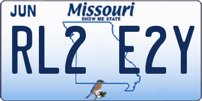 MO license plate RL2E2Y
