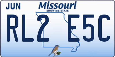 MO license plate RL2E5C