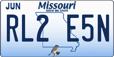 MO license plate RL2E5N