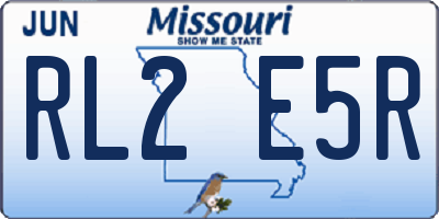 MO license plate RL2E5R