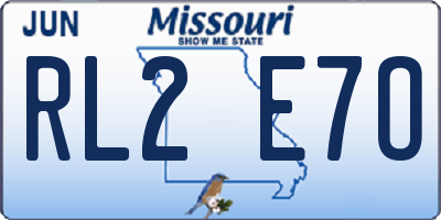 MO license plate RL2E7O