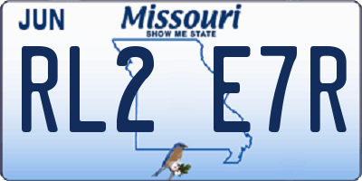 MO license plate RL2E7R