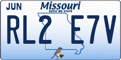 MO license plate RL2E7V