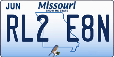 MO license plate RL2E8N