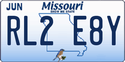 MO license plate RL2E8Y