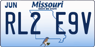 MO license plate RL2E9V