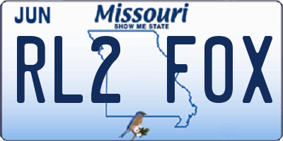 MO license plate RL2F0X