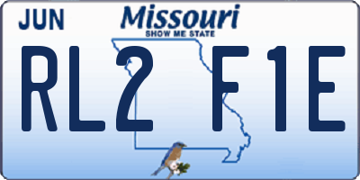 MO license plate RL2F1E