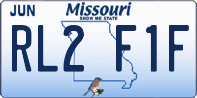 MO license plate RL2F1F