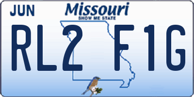MO license plate RL2F1G
