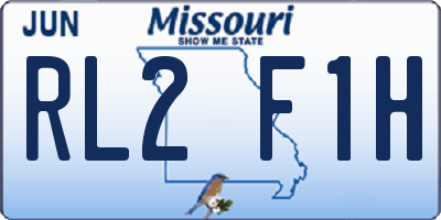 MO license plate RL2F1H