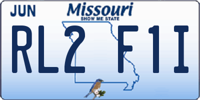 MO license plate RL2F1I