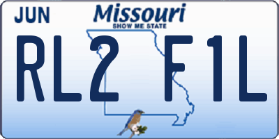 MO license plate RL2F1L