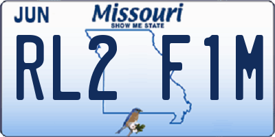 MO license plate RL2F1M