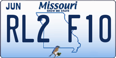 MO license plate RL2F1O