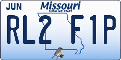 MO license plate RL2F1P