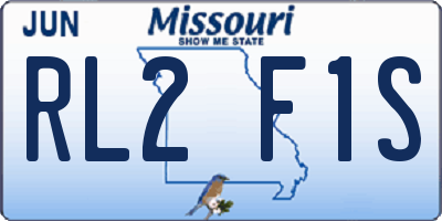 MO license plate RL2F1S