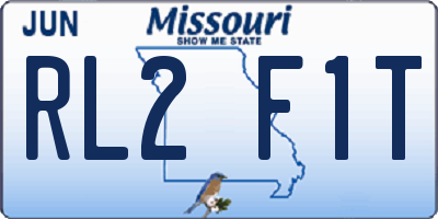 MO license plate RL2F1T