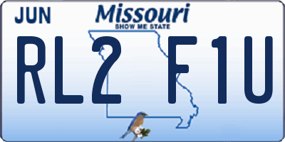 MO license plate RL2F1U