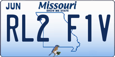 MO license plate RL2F1V