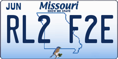 MO license plate RL2F2E